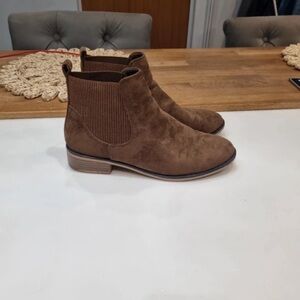 F&F Suede Brown Ankle Boots